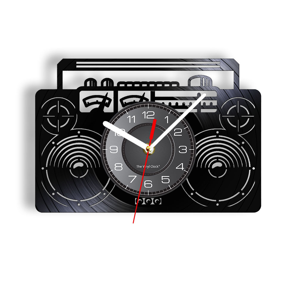 Audio Music Separate - Boombox راديو الفينيل LP سجل ساعة