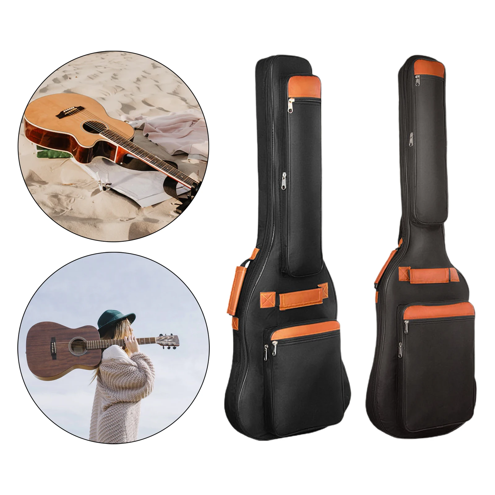 Case Guitar Gig Bag - حقيبة جيتار كهربائي وبيس مبطنة 10