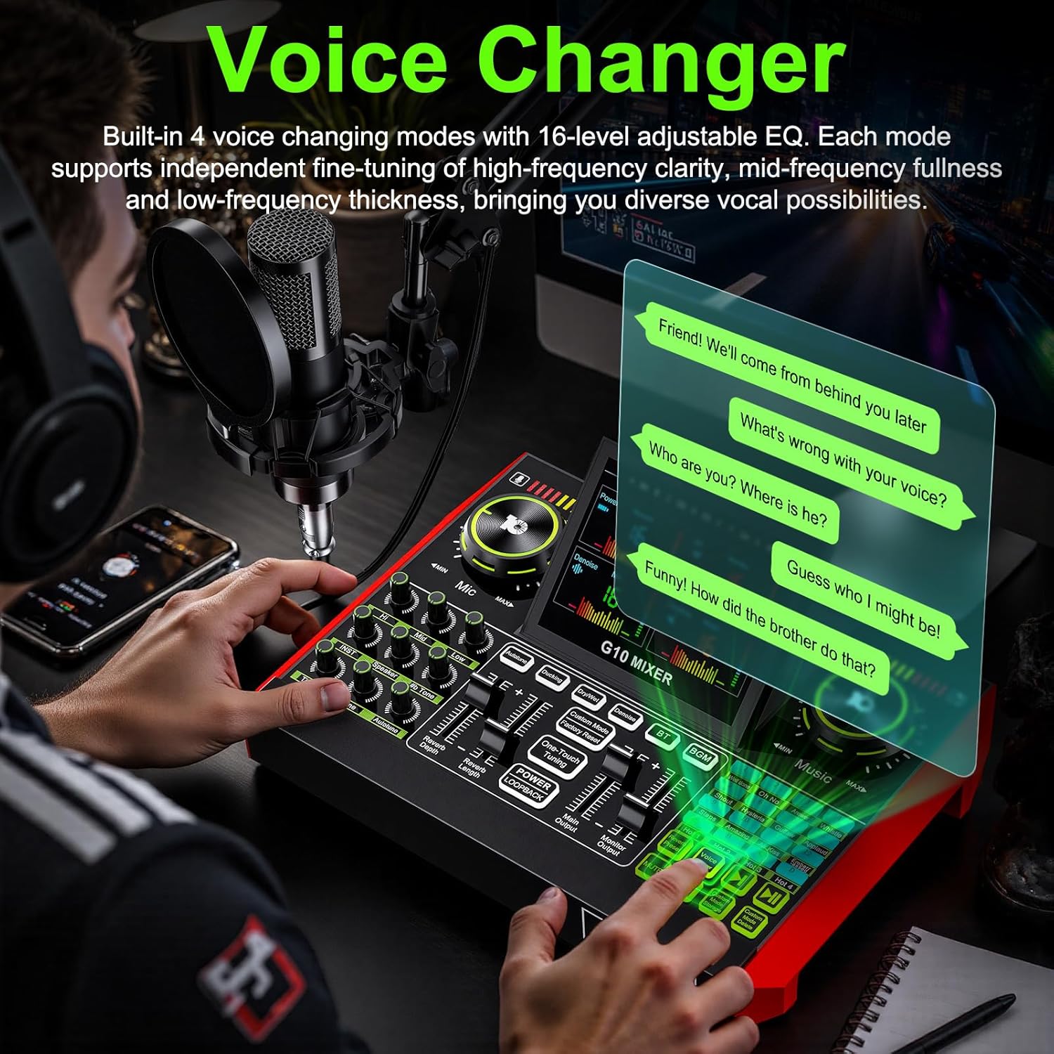 Tenlamp G10 واجهة صوتية للبث ا - مراجعة Audio Music Recorder وسعره