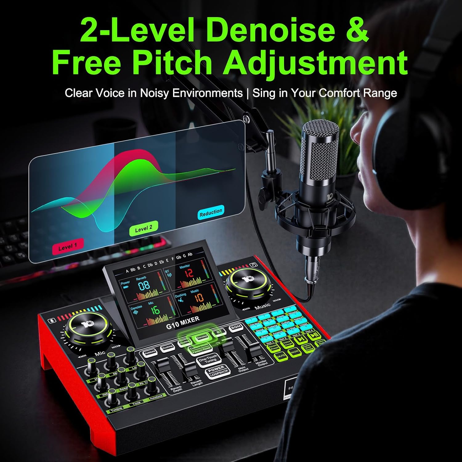 Tenlamp G10 واجهة صوتية للبث ا - مراجعة Audio Music Recorder وسعره