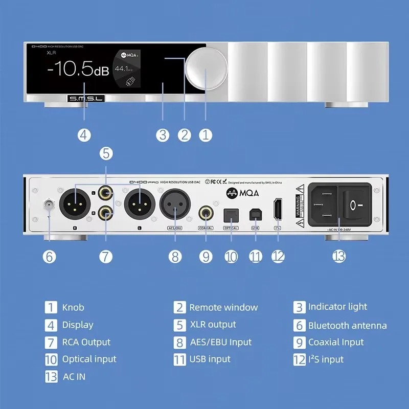 SMSL D400 PRO D400PRO وحدة فك  - مراجعة Audio Music Hifi وسعره