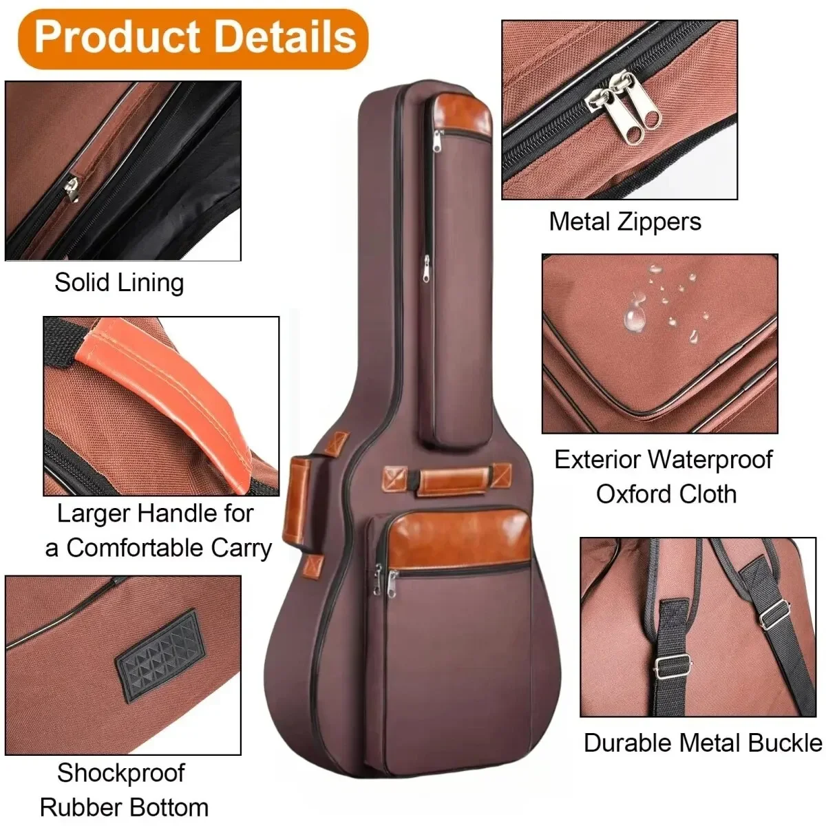حقيبة جيتار صوتي مقاس 41 بوصة، - مراجعة Case Guitar Gig Bag وسعره
