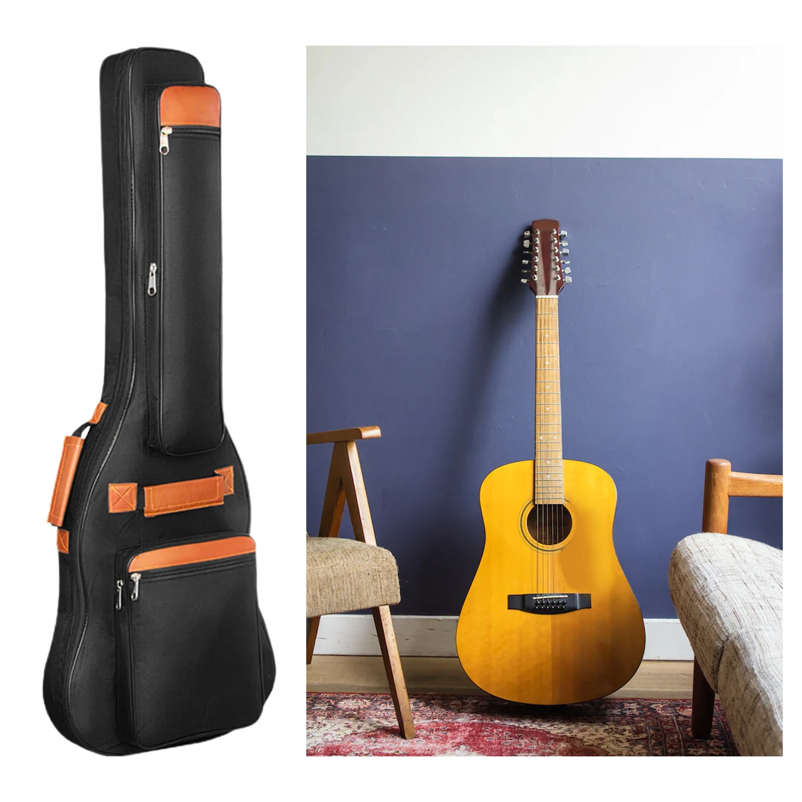 حقيبة جيتار كهربائي وبيس مبطنة - مراجعة Case Guitar Gig Bag وسعره